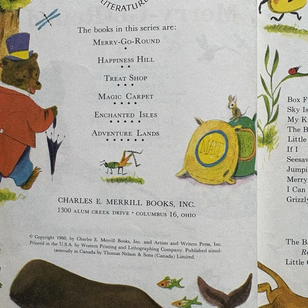 Vintage‎ 1960 Merry-Go-Round Children's Book Illustrated Hardcover